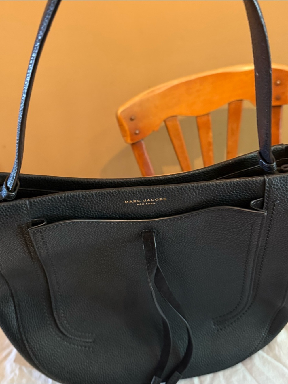 Marc Jacobs Black Leather Tote Bag